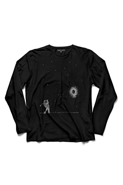 Kendim Seçtim Joc de golf în spațiu Astronaut Cosmos Galaxy Tricou cu mânecă ...