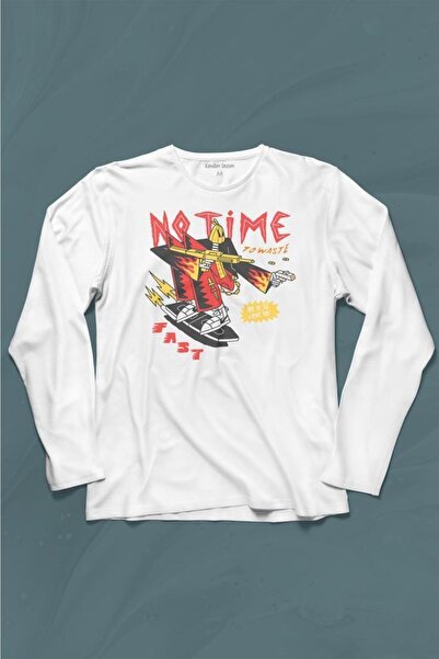 Kendim Seçtim No Time To Waste Skate Skateboard Urban Streetwear Tricou cu mâ...