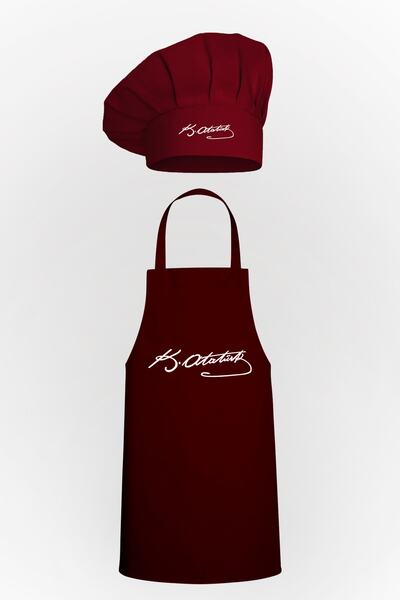 Tasarım Trend مريلة مطبخ بتصميم صورة ظلية K.ataturk وAtatürk وحزمة مزايا غطاء...