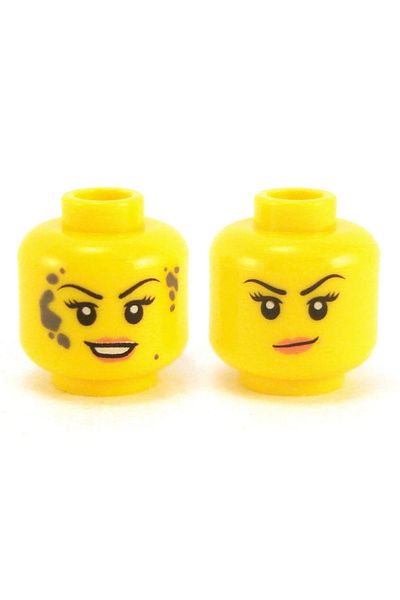 LEGO Yellow Head Stained Double Face Mini Figure Accessory - Women's