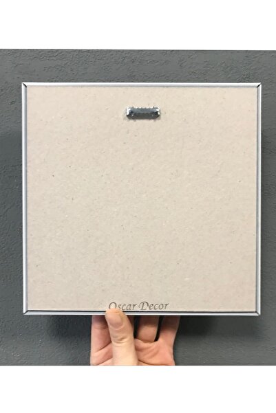 Oscar Stone Decor Çerçeveli Taş Duvar Dekoru Tablo 20cm X 20cm Gemici Düğümü Iskarmoz Bağı