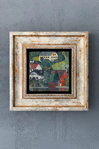 Oscar Stone Decor Gustav Klimt Ev Tablosu Çerçeveli Taş Tablo 20x20cm Wall Decor