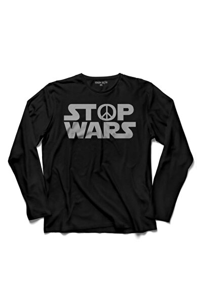 Kendim Seçtim Stop Wars Star Wars Star Wars Peace Peace Tricou cu mânecă lung...
