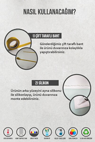 Decorita Cam Avize Göbeği | Düz Renk Siyah | 50cm X 50cm