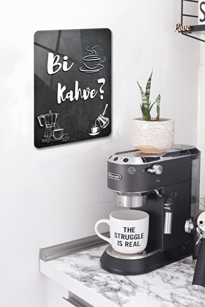 Decorita Bi Kahve ? | Cam Tablo - Kahve Köşesi Tablo | 30cm X 40cm