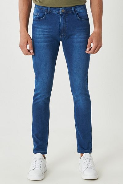 AC&Co / Altınyıldız Classics Ανδρικό Μπλε Extra Slim Fit Slim Fit Flexible Rııs τζιν παντελόνι