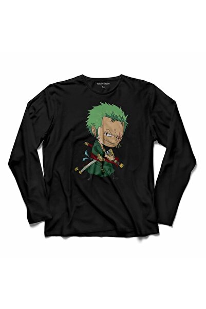 Kendim Seçtim Tricou cu mânecă lungă cu logo Roronoa Zoro Tricou imprimat pen...