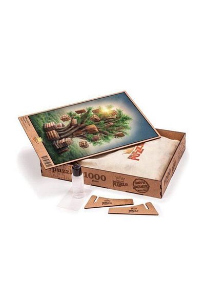 King Of Puzzle بازل خشبي لشجرة الكتب 1000 قطعة (KT11M)