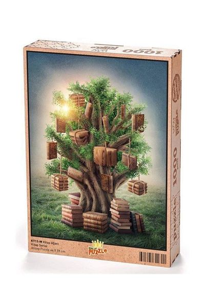 King Of Puzzle بازل خشبي لشجرة الكتب 1000 قطعة (KT11M)