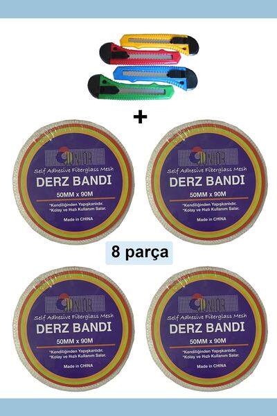 Junior Yeni Yapışkanlı Alçıpan Bandı Derz Bandı 50mm X 90 Mt 4 Adet (FALÇATA ...