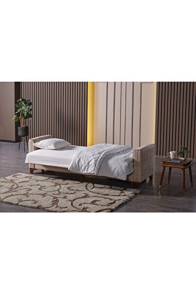 Palermo Mobilya Alfa Kanepe Sütlü Kahve