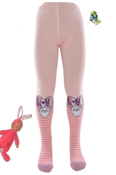 Ekinoks Girl's Cat Patterned Pantyhose