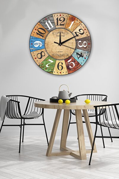 modabilge Retro Tasarımlı Duvar Saati 35x35cm