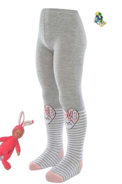 Ekinoks Girl&#39;s Cat Patterned Cartoon Patterned Pantyhose