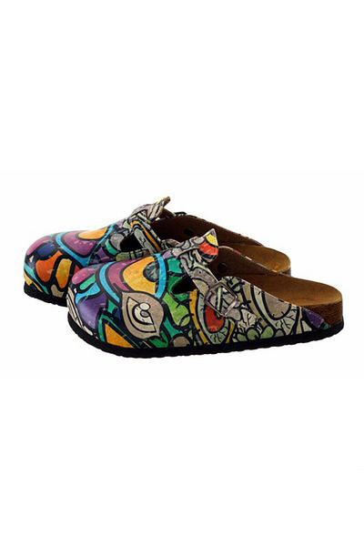 azizsahinshoes 5016 Papuci Sabo multicolori Eyes