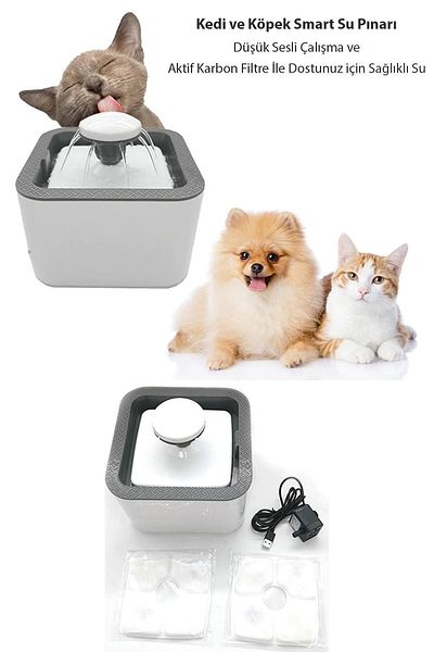 TechnoSmart Cat Dog Water Fountain Water Spring Container
