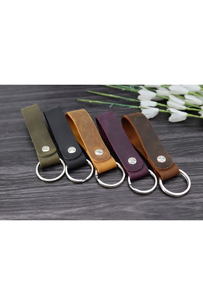 Anatolia 5-Piece Genuine Leather Keychain