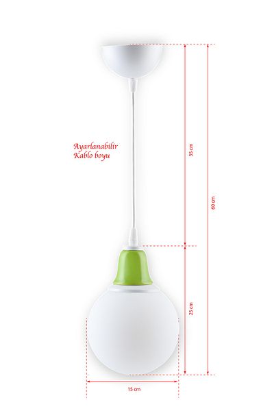 DEDE Single Colores Pendant Lamp Chandelier Green Ceramic Decorative Lighting