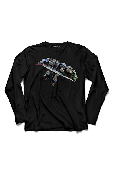 Kendim Seçtim Transformers Optimus Prime Logo Decepticon 2 Majica sa dugim ru...