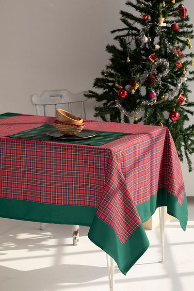AYSHOME Ay Home Red Gingham Tablecloth