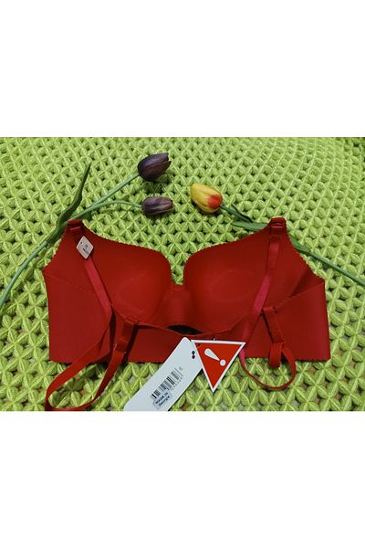 F.K Fk Laser Cut Bra Underwire Supported Bra Red 187