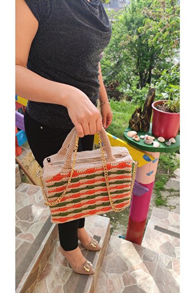 Simay Aksesuar Handmade Women's Hand Knitted Bag