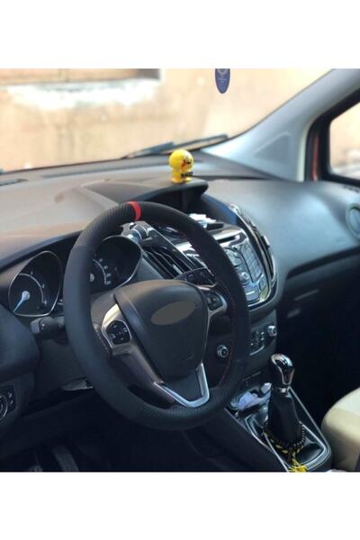 gürler oto kılıf ve aksesuar Ford Focus 2 Uyumlu Kırmızı Yüzüklü Nubuk Karbon...