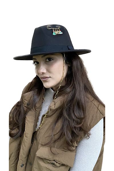 laviyonsa Cowboy Felt Hat Pin Accessory New Year's Special Collection