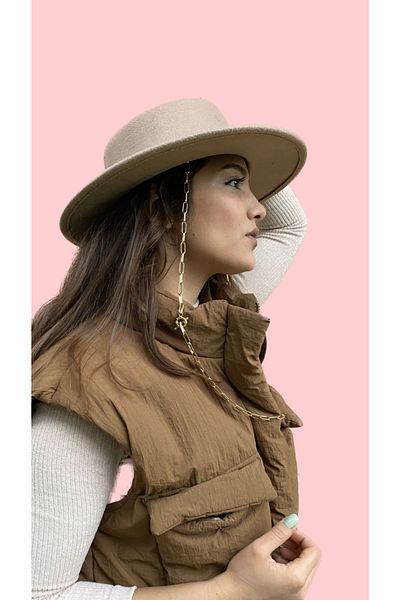 laviyonsa Removable Chain Gondola Felt Luxury Hat Custom Collection