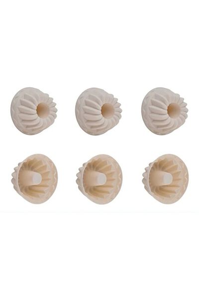 PİNK ROSE Bybirgül Cream 18 Pieces Mini Silicone Cake Mold, Muffin Mold 18 Pieces