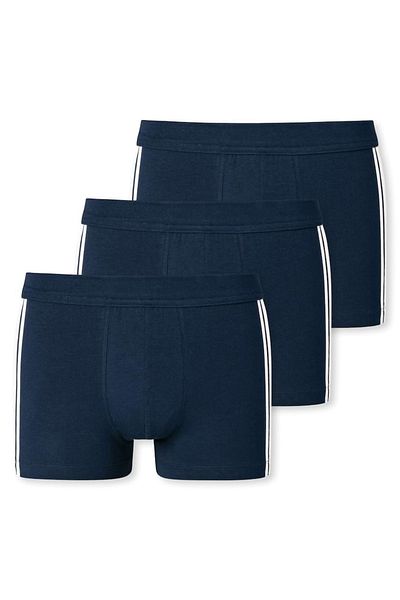 Schiesser 95/5 Baumwoll-Herren-Shorts – 3er-Pack, Seitenstreifen
