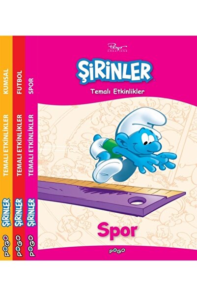 Pogo Çocuk Şirinler Temalı Aktiviteler Seti-3 Kitap Takım
