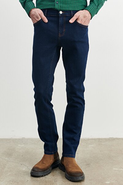 AC&Co / Altınyıldız Classics Ανδρικό Dark Navy Extra Slim Fit Slim Fit Cotton...