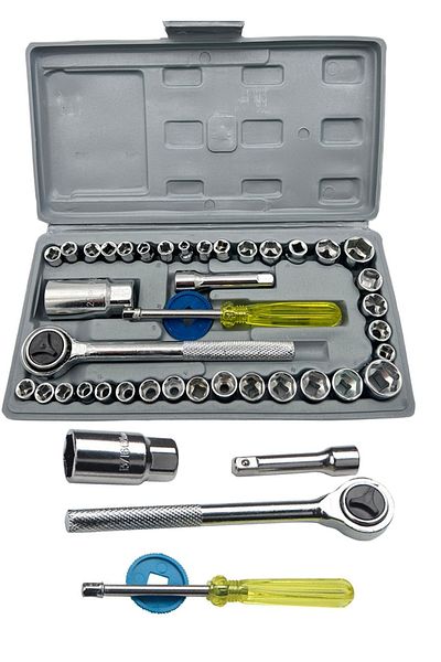 MOONSHOP Ratchet Socket Set 40 Pieces