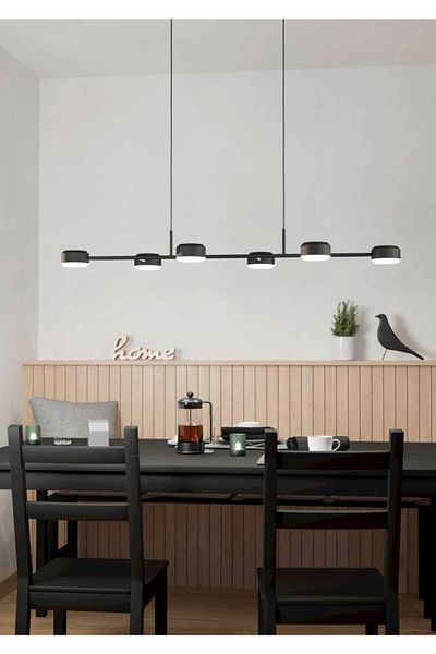Eglo 900352 "Clavellina" 110 cm High Steel Black Pendant Lamp Chandelier