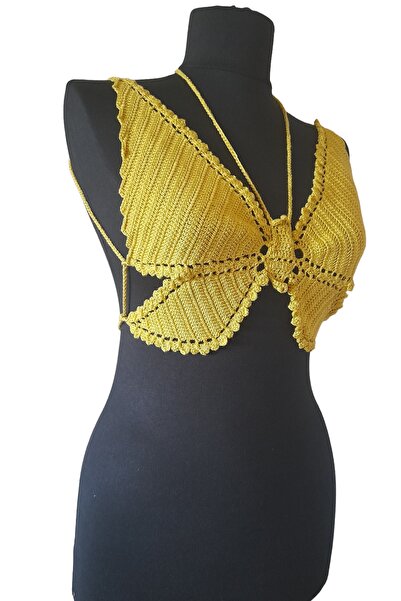 bi ters bi düz Kelebek Büstiyer Yeşil