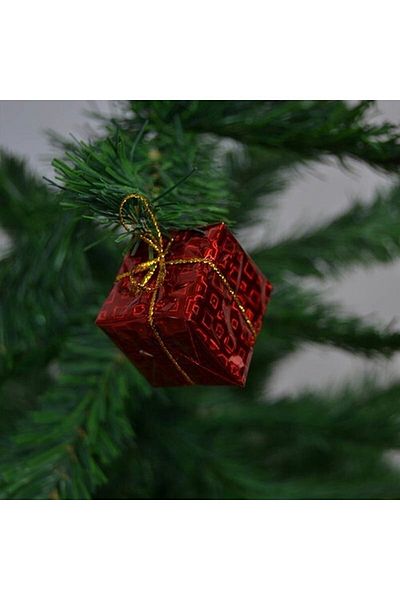 Happyland Christmas Tree Ornament 6-Piece Gift Pack Ornament Mixed Color 6 cm Pine Tree Ornament