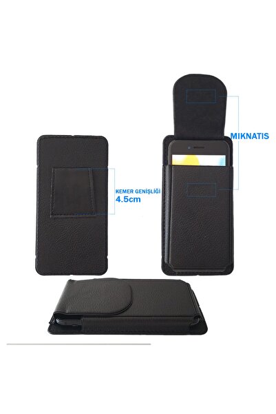 VİZYON Iphone 8 Kemere Takılan Telefon Kılıfı Bel Kemer Kılıfları Kapaklı Mıknatıslı