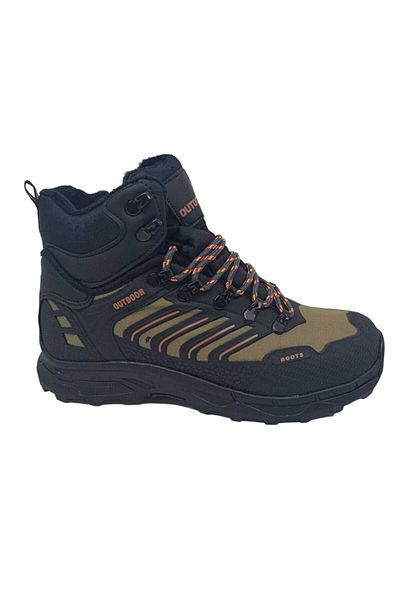 Zerhan Ανδρικές μαύρες μπότες με κορδόνια Stepway 8055