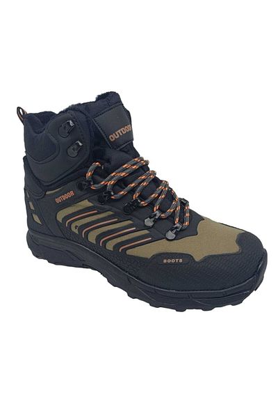 Zerhan Ανδρικές μαύρες μπότες με κορδόνια Stepway 8055