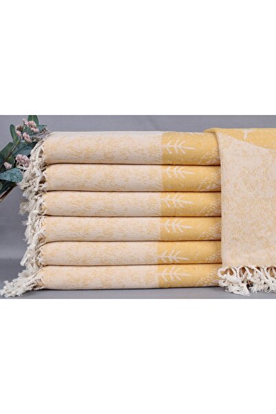 Kayra Export Peştemal Hardal Şık Tasarım Küçük Boy Peşkir 45x90 Cm Küçük Peşkir