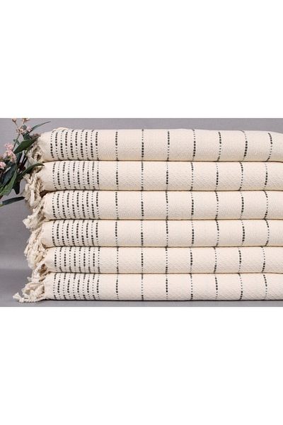 Kayra Export بيشتيمال كاكي أخضر قطن I حجم صغير بيسكير 45x90 سم بيسكير صغير