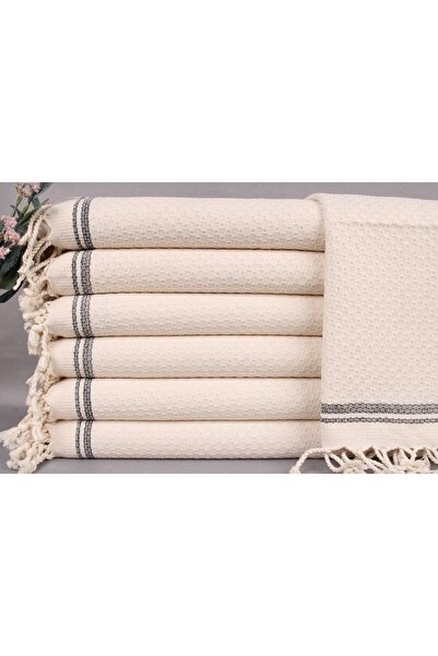 Kayra Export Peştemal Siyah Ev Hediyesi Peştemal Küçük Boy 45x95 Cm Pamuk Peş...