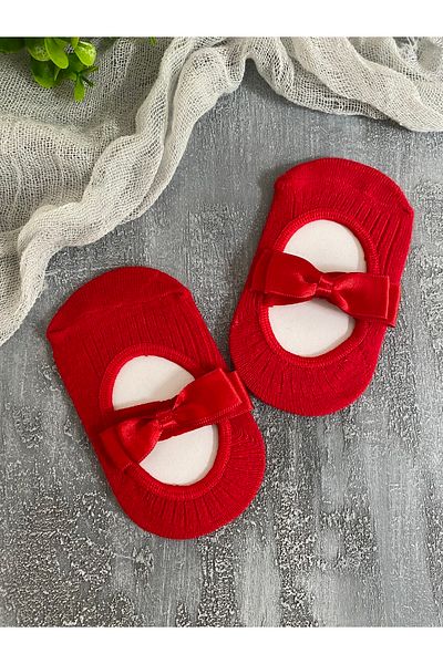 Selda Aksesuar Baby Girl Ballerina Socks Red
