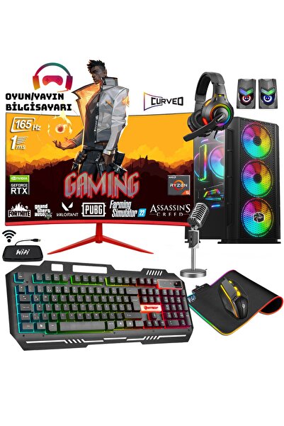 Zeiron Legend X50 Ryzen 5 3600 16gb 256gb M.2+1tb Rtx3050 24" 165hz Oyuncu Ma...