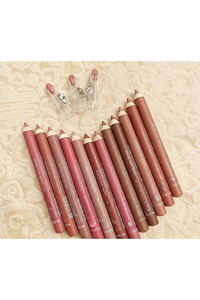 BÜŞRA مجموعة أقلام رصاص جامبو ملونة غير لامعة مكونة من 12 قطعة - مع شفة ومبراة