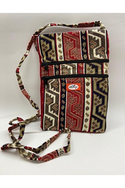 Gürkan Oyuncak Authentic Patterned Zippered Strap Bag Custom Made - Gs301