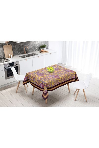 Adawall Purple Damask Pattern Tablecloth 160x220cm