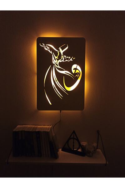 FOREVHOME Semazen Ve Elif Led Işıklı Tablo