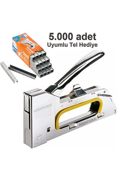 abnturk Çelik Mobilyacı Zımba Makinesi 5000 Adet Çakma Teli Hediyesi Ile Manu...